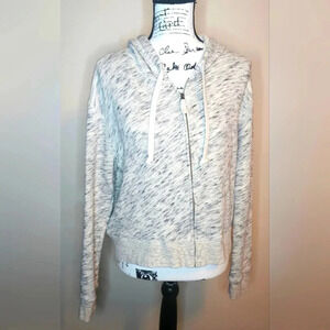J. Crew Vintage Zip Fleece Cropped Hoodie Size Medium